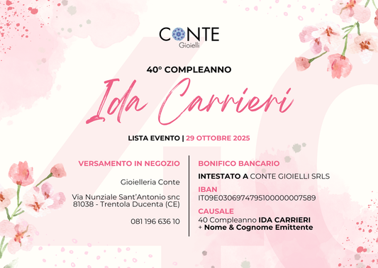 LISTA EVENTO | IDA CARRIERI