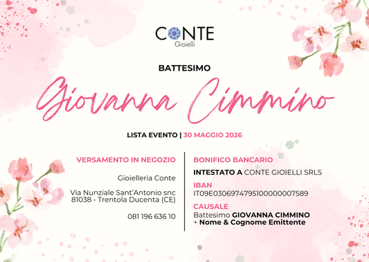 LISTA EVENTO | GIOVANNA CIMMINO
