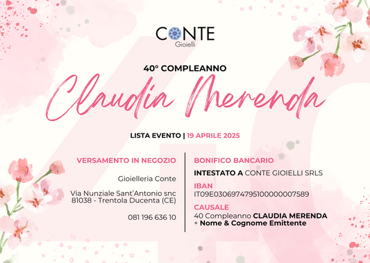 LISTA EVENTO | CLAUDIA MERENDA