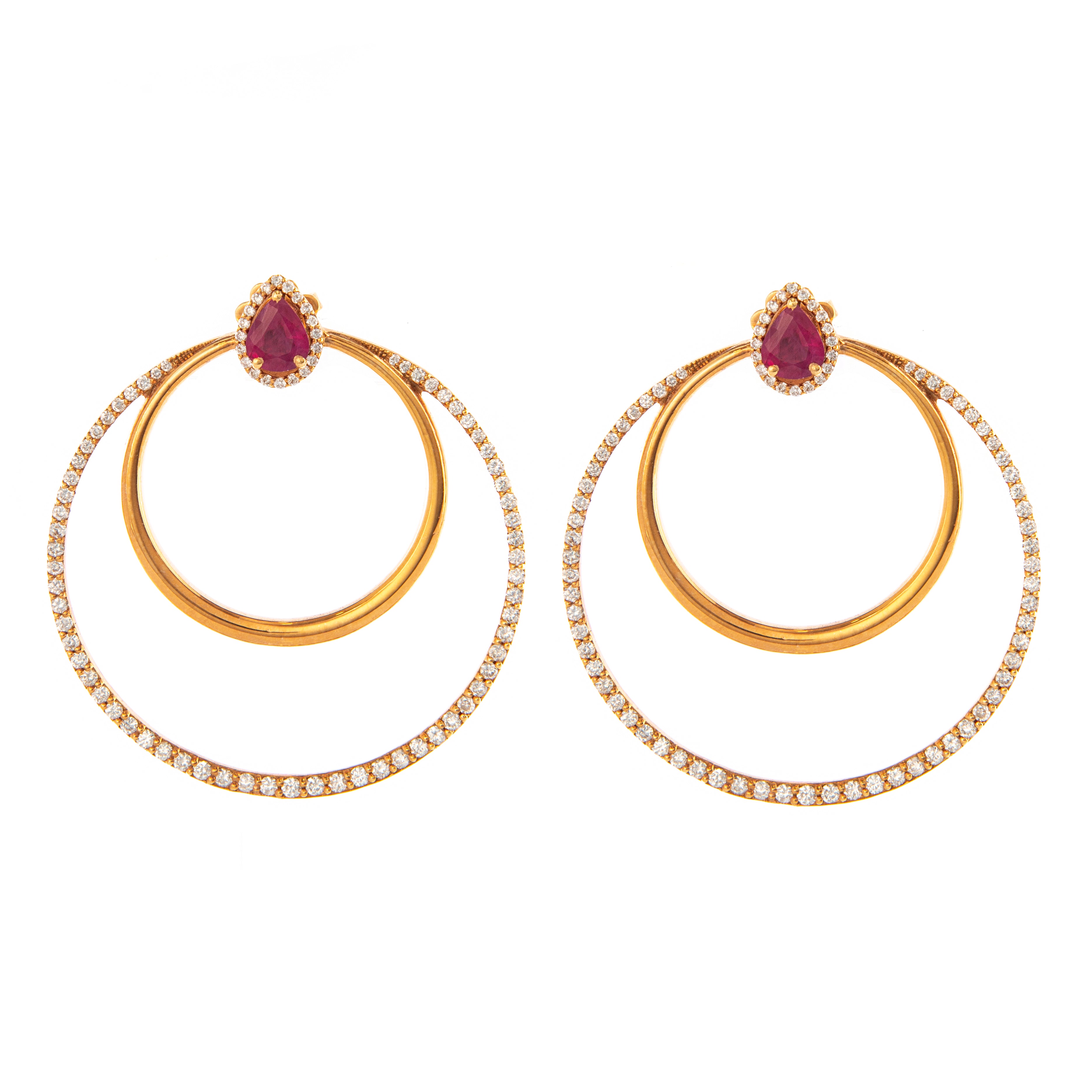 Dana Rebecca Designs Orecchini a Cerchio Ava Bea In Oro Giallo 14kt Con Dana Rebecca Designs Orecchini a Cerchio Ava Bea In Oro Giallo 14kt Con