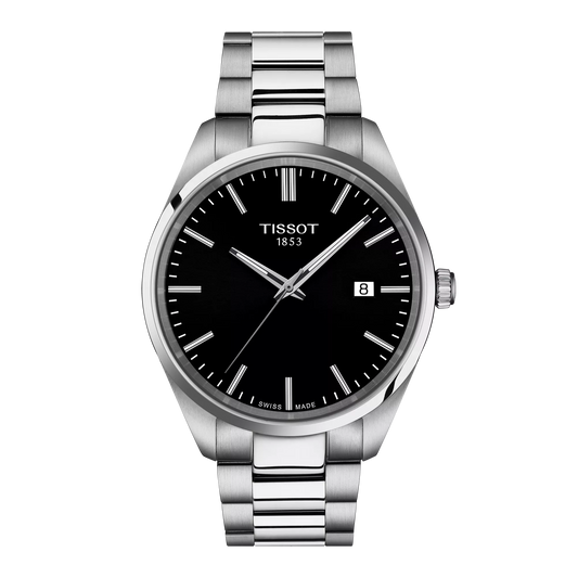 Tissot | PR 100 40 mm – Orologio Uomo in Acciaio con Quadrante Nero