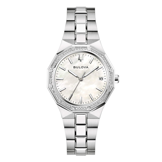 Bulova | Octagon Lady 96R255 – Orologio Donna con Diamanti e Cassa Ottagonale