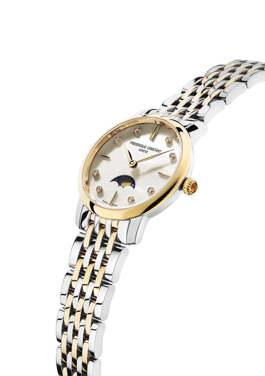 Frederique Constant | Slimline Ladies Moonphase FC‑206MPWD1S3B