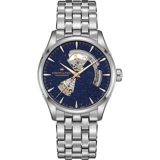 HAMILTON | Jazzmaster Open Heart Auto 42mm – Quadrante Blu e Bracciale in Acciaio