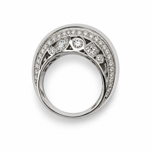 Anello Recarlo in oro 18 kt con diamanti, 0,91 ct