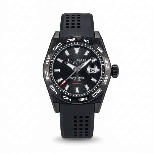 Locman Stealth automatico S.I.O. ref. 215 – Nero, 300 metri