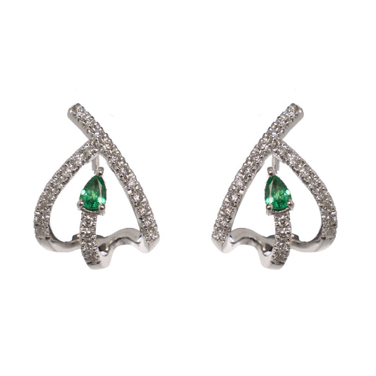 Orecchini Fantasia con Smeraldi e Diamanti – Collezione Conte Creative