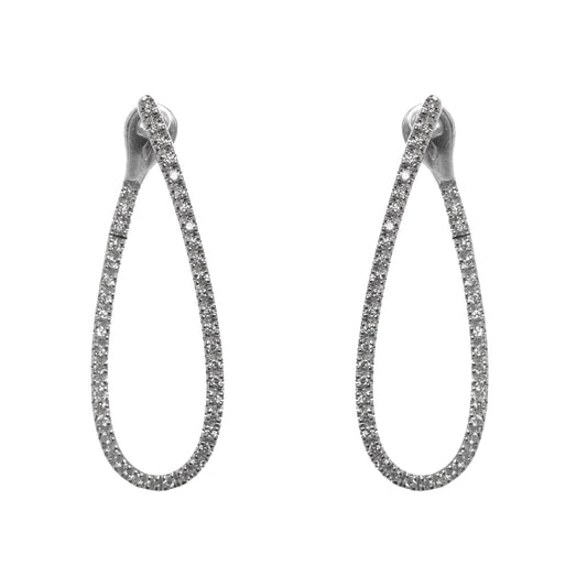 Orecchini Fantasia in Oro Bianco con Diamanti – Collezione Conte Creative