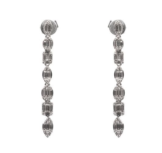 Orecchini Pendenti con Diamanti Fancy Shape – Collezione Conte Creative