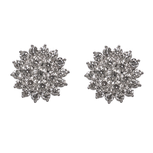 Orecchini a Lobo in Oro Bianco con Diamanti – Collezione Conte Creative