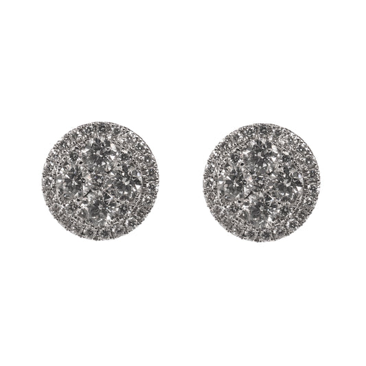 Orecchini a Lobo in Oro Bianco con Diamanti – Collezione Conte Creative