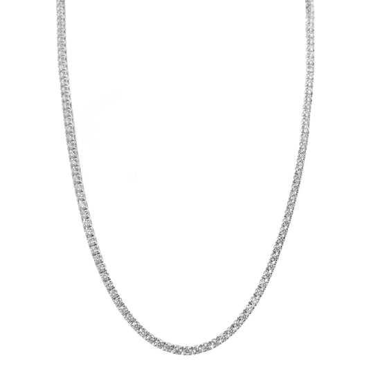 Collana Tennis in Oro Bianco con Diamanti – Collezione Conte Creative