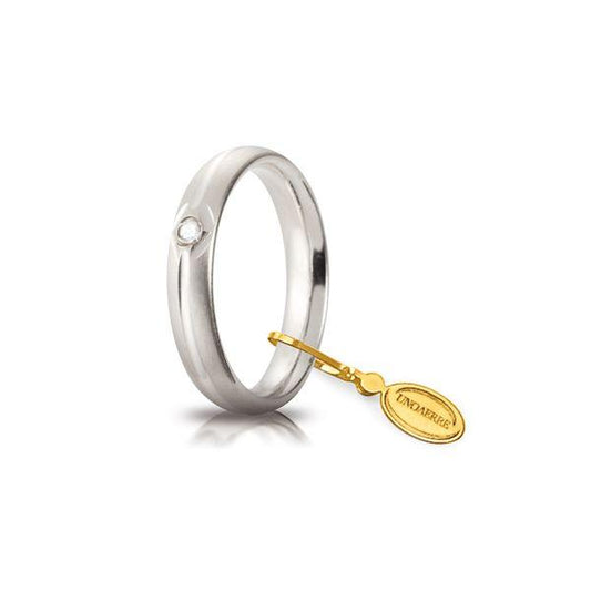 Fede Comoda mm.4,0 in oro bianco - Gioielleria Conte