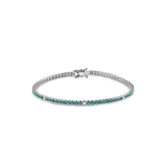 Bracciale griffe tonda con smeraldi - Gioielleria Conte