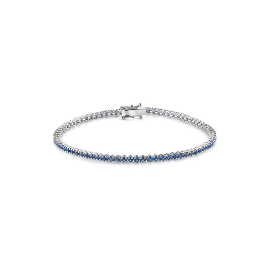 Bracciale griffe tonda con zaffiri - Gioielleria Conte