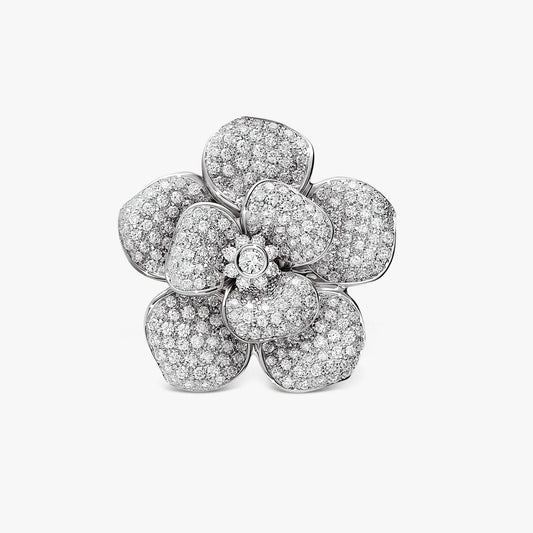 Leo Pizzo | Anello Nilufar in Oro Bianco 18 kt con Diamanti