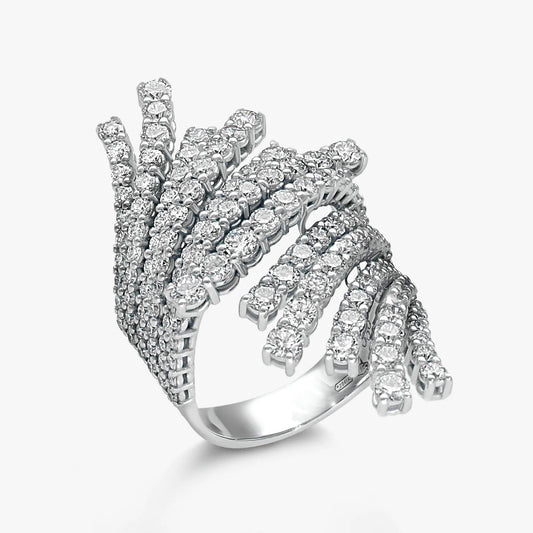 Leo Pizzo | Anello Diva in Oro Bianco 18 kt con Diamanti