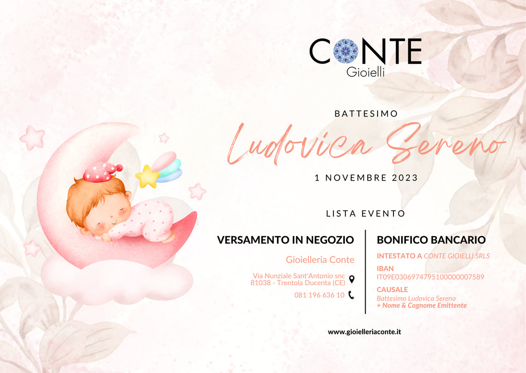 LISTA EVENTO |  Ludovica Sereno