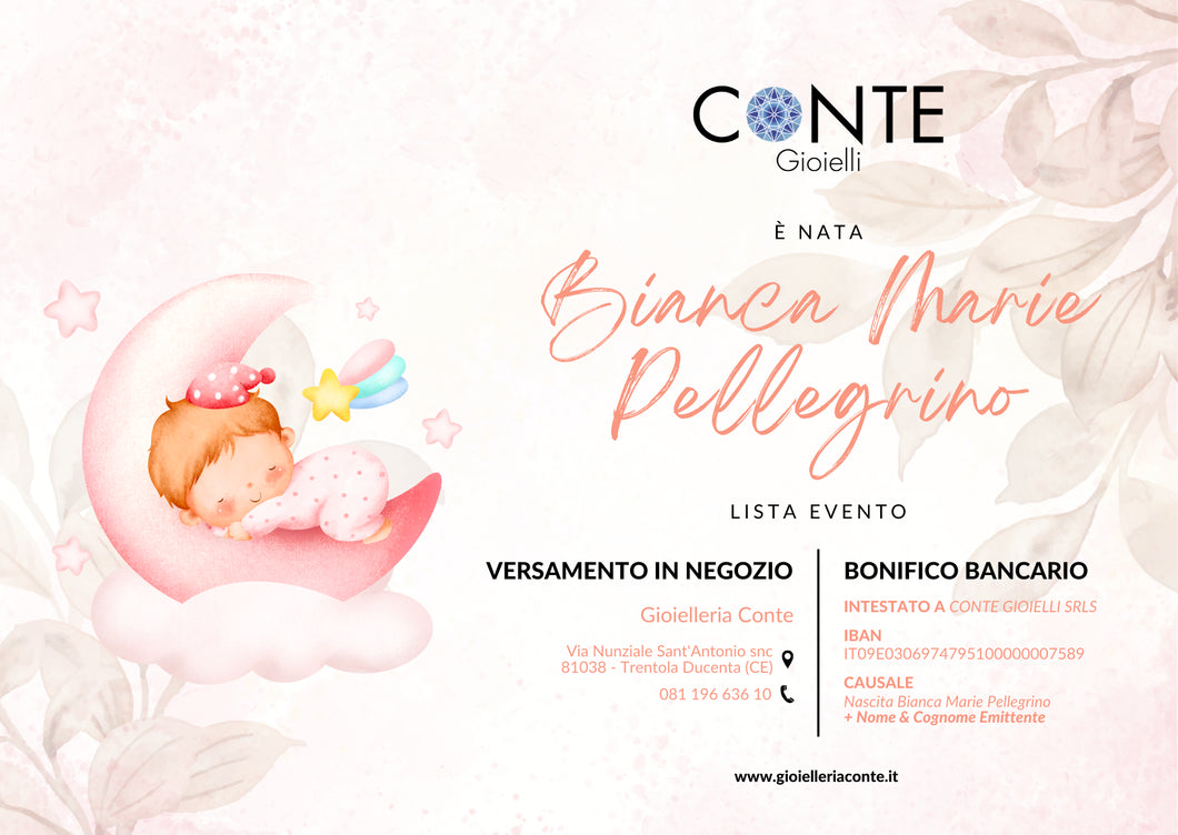 LISTA EVENTO |  Bianca Marie Pellegrino