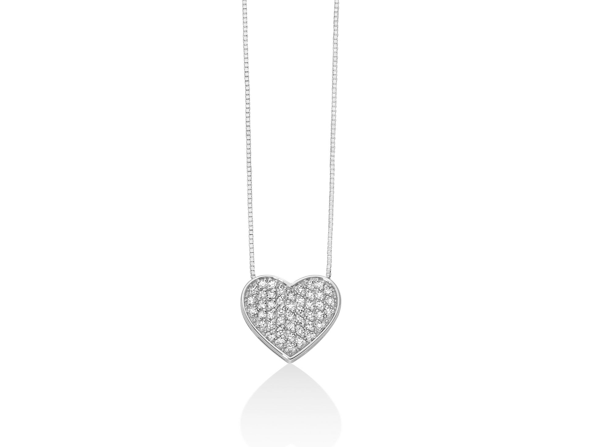 Miluna | Collana di Diamanti con Cuore Grande