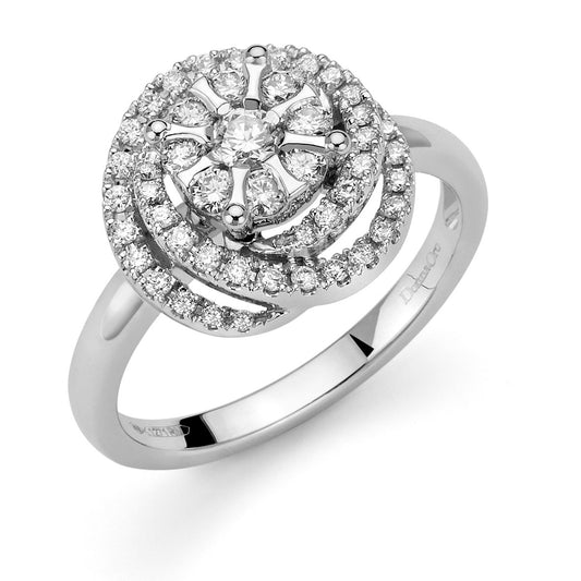 DonnaOro | Anello Petali Fantasia in Oro con Diamanti