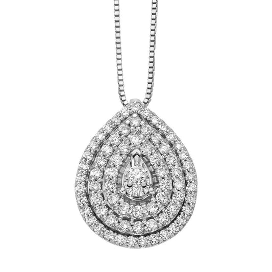 DonnaOro | Pendente Impressioni in Oro Bianco con Diamanti