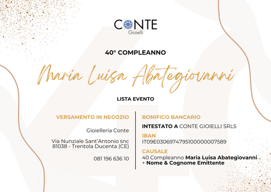 LISTA EVENTO | Maria Luisa Abategiovanni