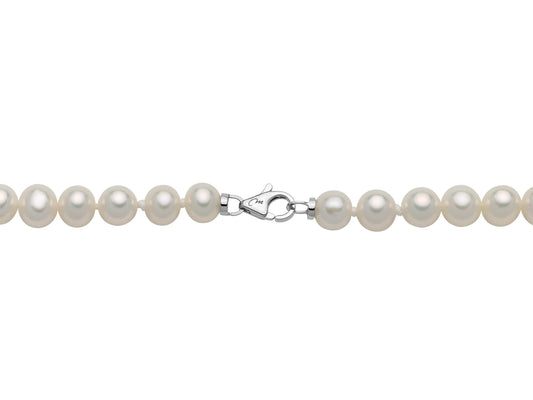 Miluna | Bracciale di Perle Oriente a Scalare con Tre Sfere in Oro Bianco Diamantate