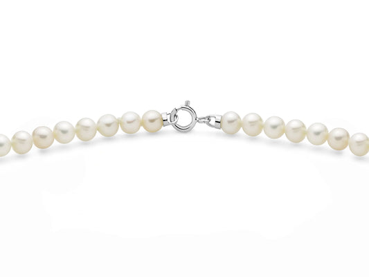 Miluna | Collana Perle Oriente 40 cm con Chiusura in Oro Bianco