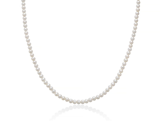 Miluna | Collana Perle Oriente 40 cm con Chiusura in Oro Bianco