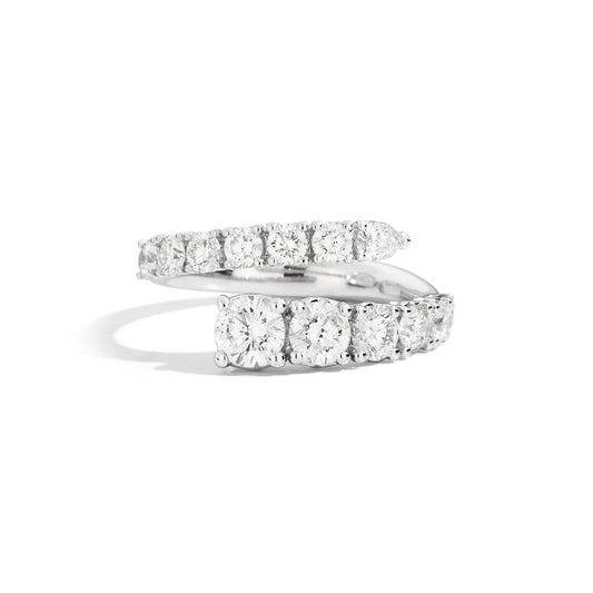 RECARLO | Anello Contrarié Anniversary in Oro Bianco e Diamanti