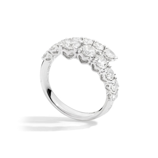 RECARLO | Anello Contrarié Anniversary in Oro Bianco e Diamanti