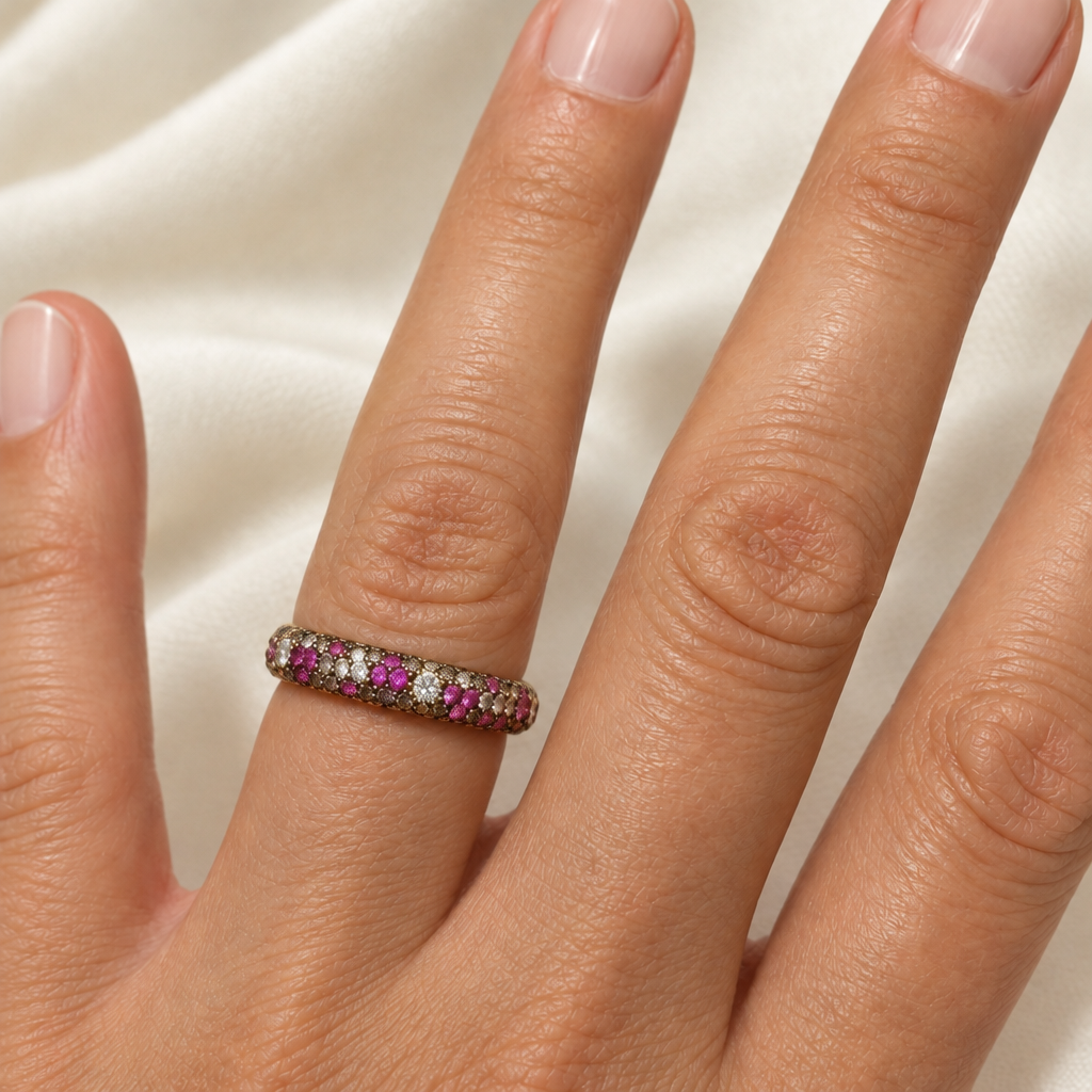 Anello indossato con posizione corretta