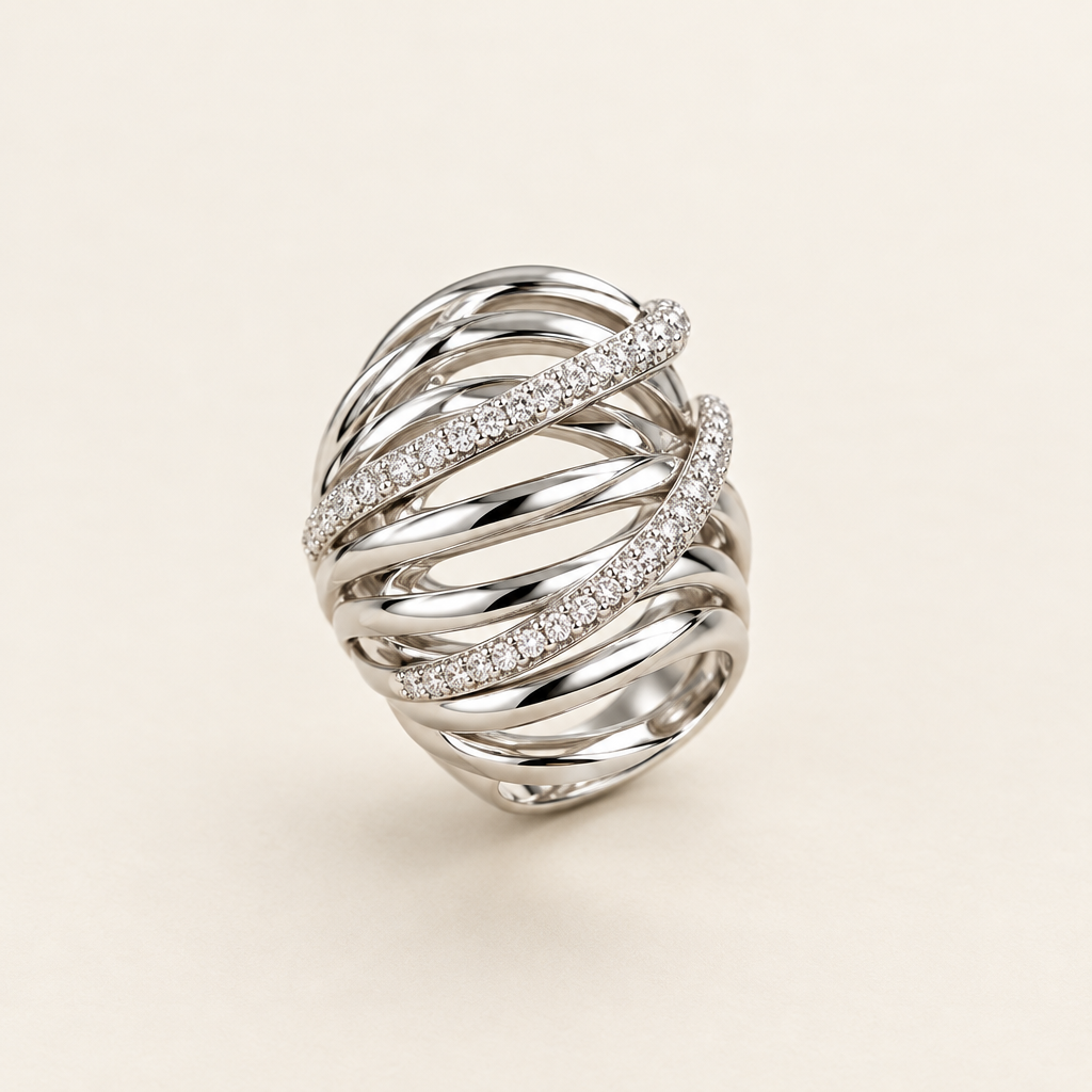 Anello su fondo avorio
