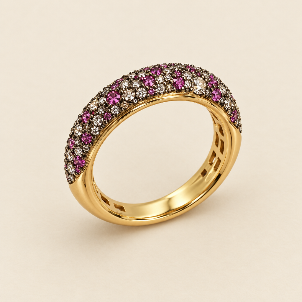 Anello su fondo avorio