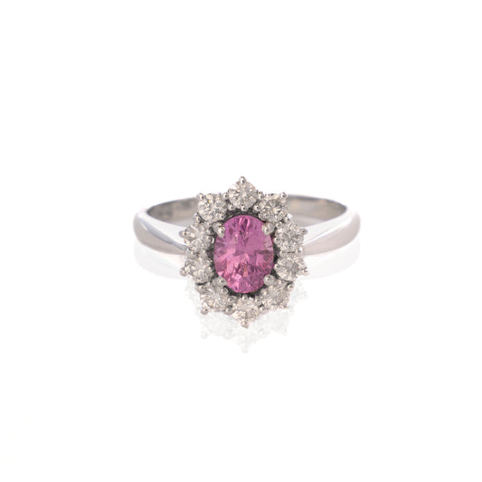 Anello Zaffiro Rosa Naturale e Diamanti – Mod. Kate – Collezione Conte Creative