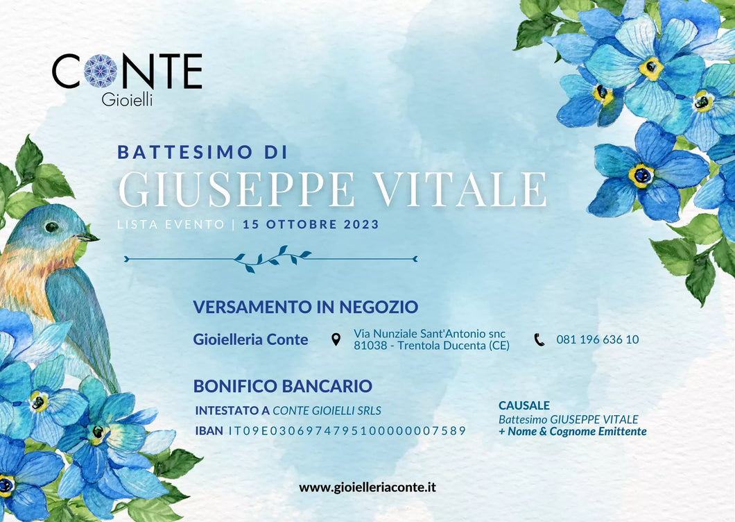 LISTA EVENTO |  GIUSEPPE VITALE