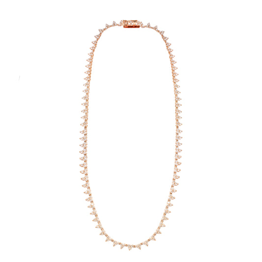 Collana Tennis in Oro Rosa con Diamanti – Mod. Tennis – Collezione Conte Creative