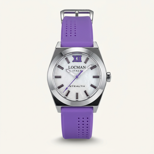Locman Stealth Donna ref. 204 – Quadrante bianco e cinturino viola