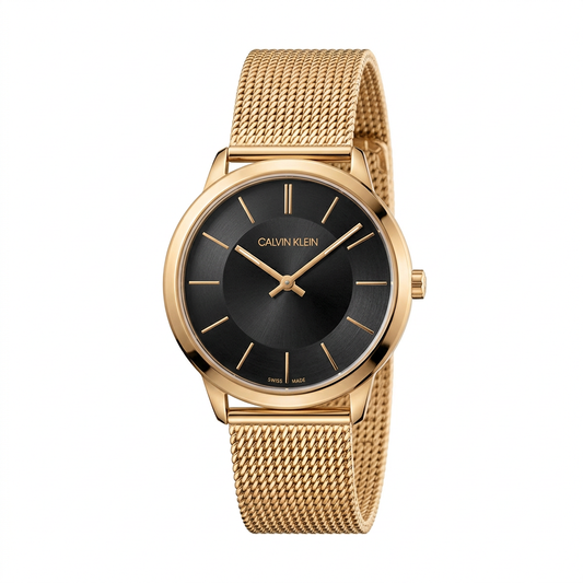Calvin Klein K3M2262Y | Orologio al quarzo Swiss Made con bracciale mesh dorato