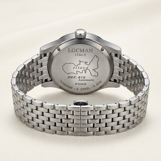 Locman Island Automatico ref. 615 – Quadrante nero e bracciale in acciaio