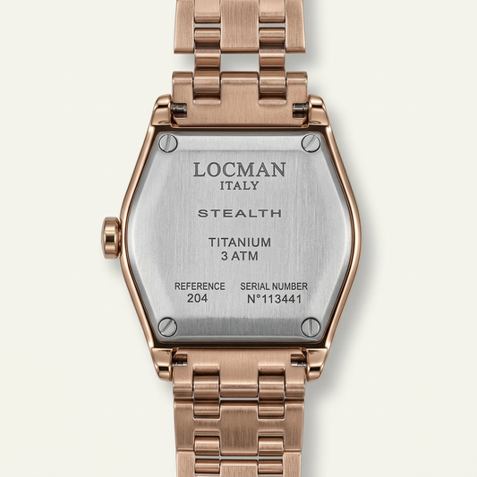 Locman Stealth Donna ref. 204 – Acciaio color oro rosa e quadrante bianco