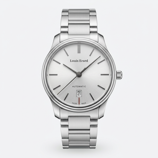 Louis Erard 69267AA11M | Automatico Swiss Made con quadrante argentato e bracciale in acciaio