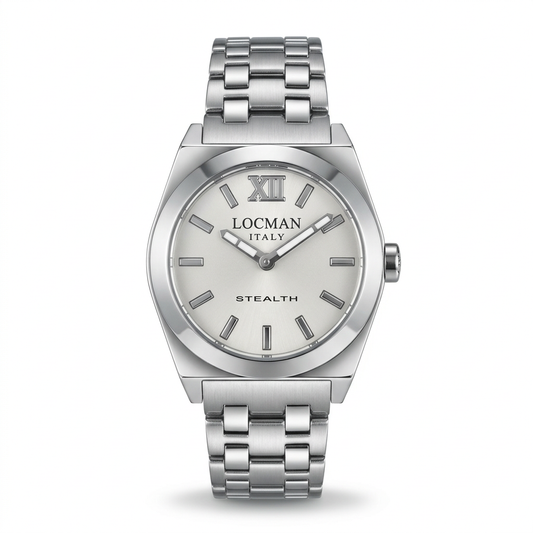 Locman Stealth da donna – Quadrante chiaro con XII e bracciale metallico
