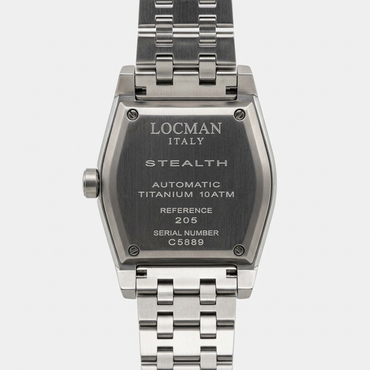 Locman Stealth automatico ref. 205 – Quadrante argentato e bracciale metallico