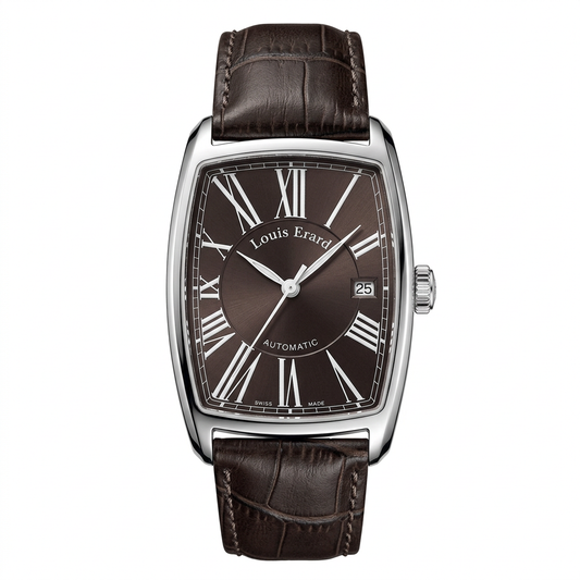 Louis Erard 69212AA03 | Automatico Swiss Made tonneau con quadrante marrone
