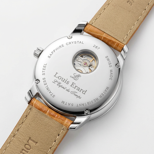 Louis Erard 69267 AA01 | Automatico con quadrante chiaro e cinturino color miele