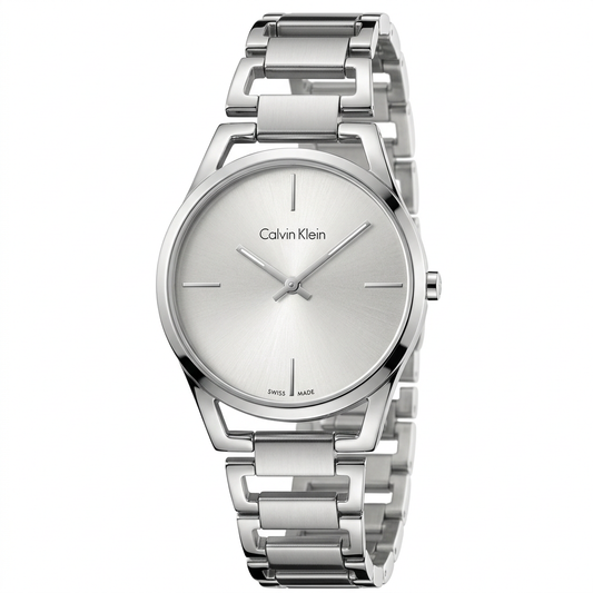 Calvin Klein K7L23146 | Orologio al quarzo Swiss Made con quadrante argentato