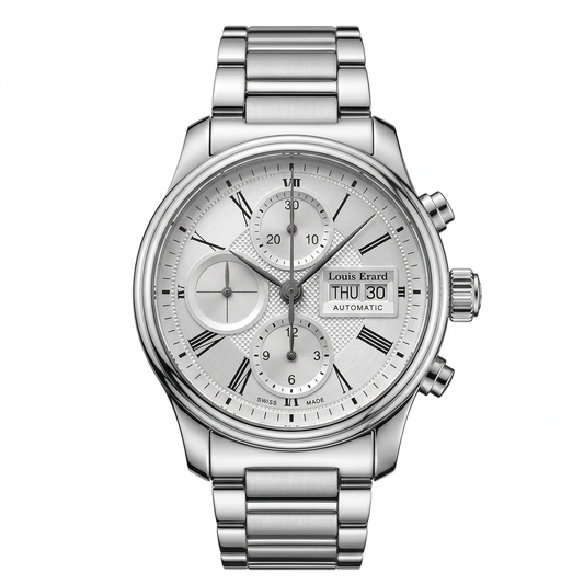 Louis Erard 78259 AA21 M | Cronografo automatico con giorno e data e bracciale in acciaio