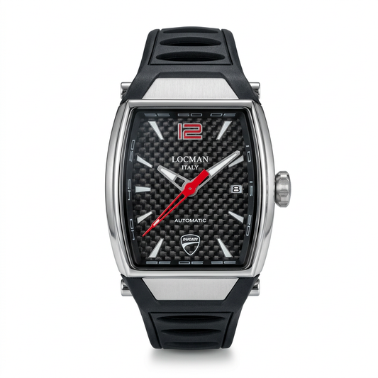 Locman Ducati Automatico ref. 551 | Quadrante nero e cinturino nero, edizione limitata